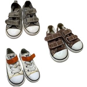 👟 Converse Toddler Velcro Shoes Bundle 👟 Size 7 (3 Pairs Incl Olaf from Frozen)